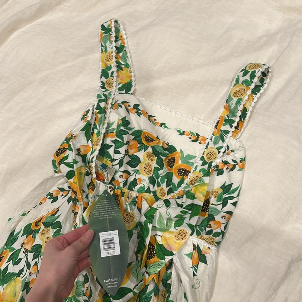 NWT FARM RIO PAPAYA DRESS - Picture 5 of 10